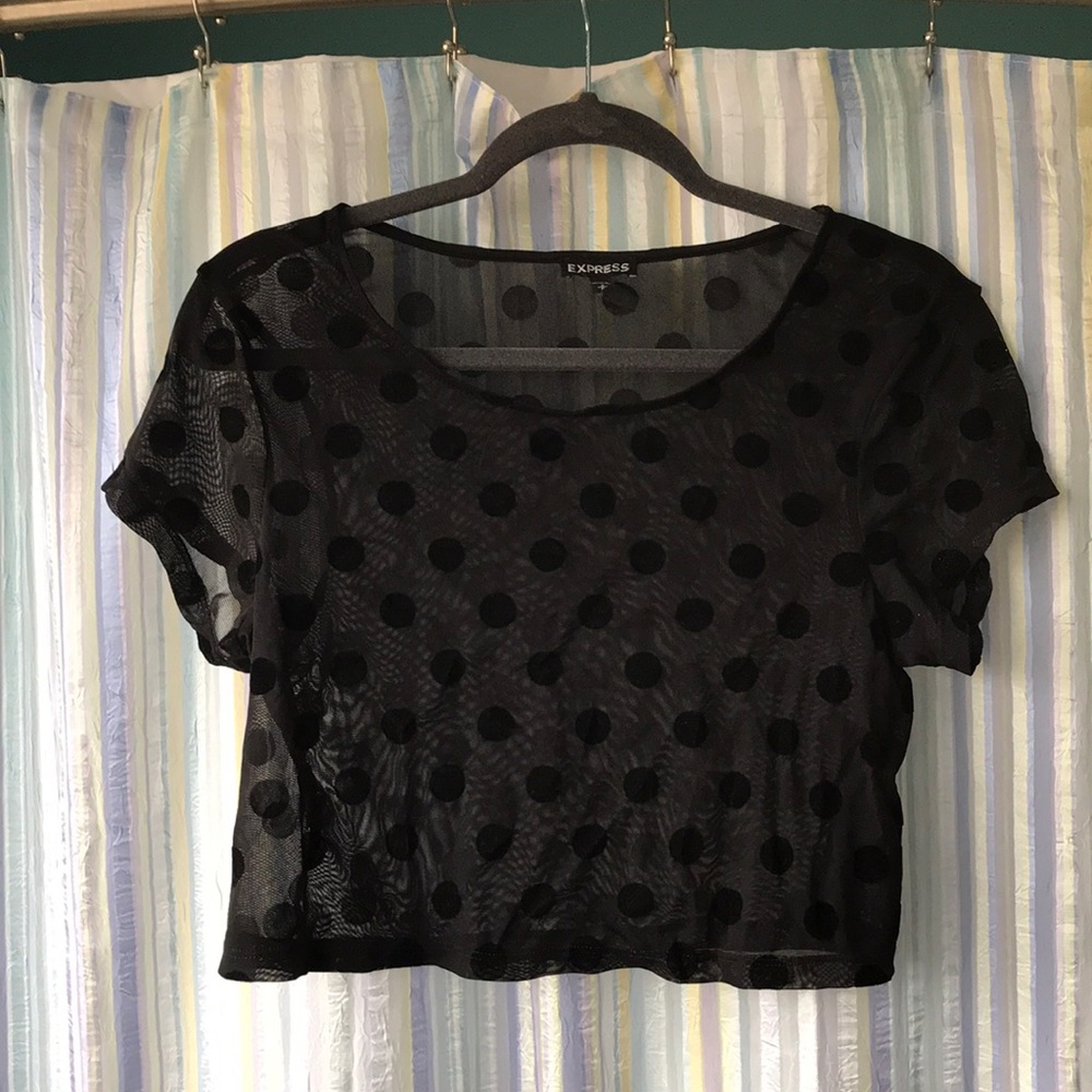 Crop top black dots